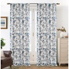 image:imageDriftAway Ada Floral Botanical Print Flower Leaf Lined Thermal Insulated Room Darkening Blackout Tie Up Window Curtains 2 Layers Each 45 Inch by 63 Inch Ivory Orange TealNavyback Tab