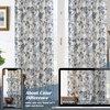 image:imageDriftAway Ada Floral Botanical Print Flower Leaf Lined Thermal Insulated Room Darkening Blackout Tie Up Window Curtains 2 Layers Each 45 Inch by 63 Inch Ivory Orange TealNavyback Tab