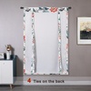 image:imageDriftAway Ada Floral Botanical Print Flower Leaf Lined Thermal Insulated Room Darkening Blackout Tie Up Window Curtains 2 Layers Each 45 Inch by 63 Inch Ivory Orange TealIvory Orange Tealrod Pocket
