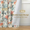 image:imageDriftAway Ada Floral Botanical Print Flower Leaf Lined Thermal Insulated Room Darkening Blackout Tie Up Window Curtains 2 Layers Each 45 Inch by 63 Inch Ivory Orange TealLinen Orange Tealback Tab