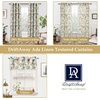 image:imageDriftAway Ada Floral Botanical Print Flower Leaf Lined Thermal Insulated Room Darkening Blackout Tie Up Window Curtains 2 Layers Each 45 Inch by 63 Inch Ivory Orange TealLinen Orange Tealgrommet