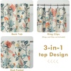 image:imageDriftAway Ada Floral Botanical Print Flower Leaf Lined Thermal Insulated Room Darkening Blackout Tie Up Window Curtains 2 Layers Each 45 Inch by 63 Inch Ivory Orange TealLinen Orange Tealback Tab
