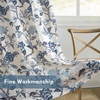 image:imageDriftAway Ada Floral Botanical Print Flower Leaf Lined Thermal Insulated Room Darkening Blackout Tie Up Window Curtains 2 Layers Each 45 Inch by 63 Inch Ivory Orange TealNavyback Tab