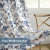 image:imageDriftAway Ada Floral Botanical Print Flower Leaf Lined Thermal Insulated Room Darkening Blackout Tie Up Window Curtains 2 Layers Each 45 Inch by 63 Inch Ivory Orange TealNavyback Tab