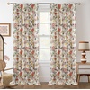 image:imageDriftAway Ada Floral Botanical Print Flower Leaf Lined Thermal Insulated Room Darkening Blackout Tie Up Window Curtains 2 Layers Each 45 Inch by 63 Inch Ivory Orange TealOrange Terra Cottaback Tab