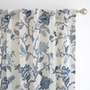 image:imageDriftAway Ada Floral Botanical Print Flower Leaf Lined Thermal Insulated Room Darkening Blackout Tie Up Window Curtains 2 Layers Each 45 Inch by 63 Inch Ivory Orange TealNavyback Tab