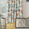 image:imageDriftAway Ada Floral Botanical Print Flower Leaf Lined Thermal Insulated Room Darkening Blackout Tie Up Window Curtains 2 Layers Each 45 Inch by 63 Inch Ivory Orange TealLinen Orange Tealback Tab