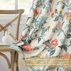 image:imageDriftAway Ada Floral Botanical Print Flower Leaf Lined Thermal Insulated Room Darkening Blackout Tie Up Window Curtains 2 Layers Each 45 Inch by 63 Inch Ivory Orange TealLinen Orange Tealback Tab