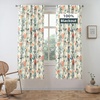 image:imageDriftAway Ada Floral Botanical Print Flower Leaf Lined Thermal Insulated Room Darkening Blackout Tie Up Window Curtains 2 Layers Each 45 Inch by 63 Inch Ivory Orange TealLinen Orange Tealback Tab