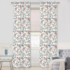 image:imageDriftAway Ada Floral Botanical Print Flower Leaf Lined Thermal Insulated Room Darkening Blackout Tie Up Window Curtains 2 Layers Each 45 Inch by 63 Inch Ivory Orange TealIvory Orange Tealgrommet