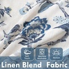 image:imageDriftAway Ada Floral Botanical Print Flower Leaf Lined Thermal Insulated Room Darkening Blackout Tie Up Window Curtains 2 Layers Each 45 Inch by 63 Inch Ivory Orange TealNavyback Tab