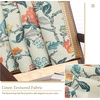 image:imageDriftAway Ada Floral Botanical Print Flower Leaf Lined Thermal Insulated Room Darkening Blackout Tie Up Window Curtains 2 Layers Each 45 Inch by 63 Inch Ivory Orange TealLinen Orange Tealgrommet