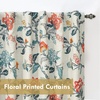 image:imageDriftAway Ada Floral Botanical Print Flower Leaf Lined Thermal Insulated Room Darkening Blackout Tie Up Window Curtains 2 Layers Each 45 Inch by 63 Inch Ivory Orange TealLinen Orange Tealback Tab