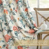 image:imageDriftAway Ada Floral Botanical Print Flower Leaf Lined Thermal Insulated Room Darkening Blackout Tie Up Window Curtains 2 Layers Each 45 Inch by 63 Inch Ivory Orange TealLinen Orange Tealback Tab