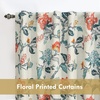 image:imageDriftAway Ada Floral Botanical Print Flower Leaf Lined Thermal Insulated Room Darkening Blackout Tie Up Window Curtains 2 Layers Each 45 Inch by 63 Inch Ivory Orange TealLinen Orange Tealback Tab