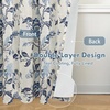image:imageDriftAway Ada Floral Botanical Print Flower Leaf Lined Thermal Insulated Room Darkening Blackout Tie Up Window Curtains 2 Layers Each 45 Inch by 63 Inch Ivory Orange TealNavyback Tab