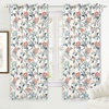 image:imageDriftAway Ada Floral Botanical Print Flower Leaf Lined Thermal Insulated Room Darkening Blackout Tie Up Window Curtains 2 Layers Each 45 Inch by 63 Inch Ivory Orange TealIvory Orange Tealgrommet