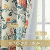 image:imageDriftAway Ada Floral Botanical Print Flower Leaf Lined Thermal Insulated Room Darkening Blackout Tie Up Window Curtains 2 Layers Each 45 Inch by 63 Inch Ivory Orange TealLinen Orange Tealgrommet