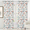 image:imageDriftAway Ada Floral Botanical Print Flower Leaf Lined Thermal Insulated Room Darkening Blackout Tie Up Window Curtains 2 Layers Each 45 Inch by 63 Inch Ivory Orange TealIvory Orange Tealgrommet