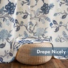 image:imageDriftAway Ada Floral Botanical Print Flower Leaf Lined Thermal Insulated Room Darkening Blackout Tie Up Window Curtains 2 Layers Each 45 Inch by 63 Inch Ivory Orange TealNavyback Tab
