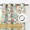 image:imageDriftAway Ada Floral Botanical Print Flower Leaf Lined Thermal Insulated Room Darkening Blackout Tie Up Window Curtains 2 Layers Each 45 Inch by 63 Inch Ivory Orange TealLinen Orange Tealgrommet