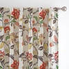 image:imageDriftAway Ada Floral Botanical Print Flower Leaf Lined Thermal Insulated Room Darkening Blackout Tie Up Window Curtains 2 Layers Each 45 Inch by 63 Inch Ivory Orange TealOrange Terra Cottaback Tab