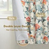 image:imageDriftAway Ada Floral Botanical Print Flower Leaf Lined Thermal Insulated Room Darkening Blackout Tie Up Window Curtains 2 Layers Each 45 Inch by 63 Inch Ivory Orange TealLinen Orange Tealback Tab