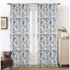 image:imageDriftAway Ada Floral Botanical Print Flower Leaf Lined Thermal Insulated Room Darkening Blackout Tie Up Window Curtains 2 Layers Each 45 Inch by 63 Inch Ivory Orange TealNavyback Tab