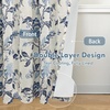 image:imageDriftAway Ada Floral Botanical Print Flower Leaf Lined Thermal Insulated Room Darkening Blackout Tie Up Window Curtains 2 Layers Each 45 Inch by 63 Inch Ivory Orange TealNavyback Tab