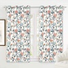 image:imageDriftAway Ada Floral Botanical Print Flower Leaf Lined Thermal Insulated Room Darkening Blackout Tie Up Window Curtains 2 Layers Each 45 Inch by 63 Inch Ivory Orange TealIvory Orange Tealgrommet