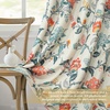 image:imageDriftAway Ada Floral Botanical Print Flower Leaf Lined Thermal Insulated Room Darkening Blackout Tie Up Window Curtains 2 Layers Each 45 Inch by 63 Inch Ivory Orange TealLinen Orange Tealback Tab