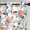 image:imageDriftAway Ada Floral Botanical Print Flower Leaf Lined Thermal Insulated Room Darkening Blackout Tie Up Window Curtains 2 Layers Each 45 Inch by 63 Inch Ivory Orange TealIvory Orange Tealgrommet