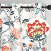 image:imageDriftAway Ada Floral Botanical Print Flower Leaf Lined Thermal Insulated Room Darkening Blackout Tie Up Window Curtains 2 Layers Each 45 Inch by 63 Inch Ivory Orange TealIvory Orange Tealgrommet
