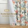 image:imageDriftAway Ada Floral Botanical Print Flower Leaf Lined Thermal Insulated Room Darkening Blackout Tie Up Window Curtains 2 Layers Each 45 Inch by 63 Inch Ivory Orange TealLinen Orange Tealback Tab