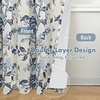 image:imageDriftAway Ada Floral Botanical Print Flower Leaf Lined Thermal Insulated Room Darkening Blackout Tie Up Window Curtains 2 Layers Each 45 Inch by 63 Inch Ivory Orange TealNavyback Tab