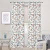 image:imageDriftAway Ada Floral Botanical Print Flower Leaf Lined Thermal Insulated Room Darkening Blackout Tie Up Window Curtains 2 Layers Each 45 Inch by 63 Inch Ivory Orange TealIvory Orange Tealgrommet