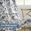 image:imageDriftAway Ada Floral Botanical Print Flower Leaf Lined Thermal Insulated Room Darkening Blackout Tie Up Window Curtains 2 Layers Each 45 Inch by 63 Inch Ivory Orange TealNavyback Tab