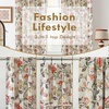 image:imageDriftAway Ada Floral Botanical Print Flower Leaf Lined Thermal Insulated Room Darkening Blackout Tie Up Window Curtains 2 Layers Each 45 Inch by 63 Inch Ivory Orange TealOrange Terra Cottaback Tab