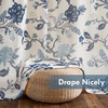 image:imageDriftAway Ada Floral Botanical Print Flower Leaf Lined Thermal Insulated Room Darkening Blackout Tie Up Window Curtains 2 Layers Each 45 Inch by 63 Inch Ivory Orange TealNavyback Tab