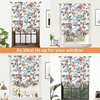 image:imageDriftAway Ada Floral Botanical Print Flower Leaf Lined Thermal Insulated Room Darkening Blackout Tie Up Window Curtains 2 Layers Each 45 Inch by 63 Inch Ivory Orange TealIvory Orange Tealrod Pocket