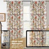 image:imageDriftAway Ada Floral Botanical Print Flower Leaf Lined Thermal Insulated Room Darkening Blackout Tie Up Window Curtains 2 Layers Each 45 Inch by 63 Inch Ivory Orange TealOrange Terra Cottaback Tab