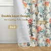 image:imageDriftAway Ada Floral Botanical Print Flower Leaf Lined Thermal Insulated Room Darkening Blackout Tie Up Window Curtains 2 Layers Each 45 Inch by 63 Inch Ivory Orange TealLinen Orange Tealback Tab
