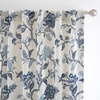 image:imageDriftAway Ada Floral Botanical Print Flower Leaf Lined Thermal Insulated Room Darkening Blackout Tie Up Window Curtains 2 Layers Each 45 Inch by 63 Inch Ivory Orange TealNavyback Tab