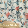 image:imageDriftAway Ada Floral Botanical Print Flower Leaf Lined Thermal Insulated Room Darkening Blackout Tie Up Window Curtains 2 Layers Each 45 Inch by 63 Inch Ivory Orange TealLinen Orange Tealback Tab