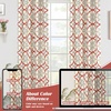 image:imageDriftAway Alexander 80 Blackout Curtains for Living Room 250GSM Pattern Match Thermal Insulated Room Darkening Geo Moroccan Mid Century Grommet Bedroom Drapes 2 Panels 52 Inch by 84 Inch Red GrayLinen Red Gray
