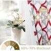 image:imageDriftAway Alexander 80 Blackout Curtains for Living Room 250GSM Pattern Match Thermal Insulated Room Darkening Geo Moroccan Mid Century Grommet Bedroom Drapes 2 Panels 52 Inch by 84 Inch Red GrayG Red Gray
