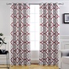 image:imageDriftAway Alexander 80 Blackout Curtains for Living Room 250GSM Pattern Match Thermal Insulated Room Darkening Geo Moroccan Mid Century Grommet Bedroom Drapes 2 Panels 52 Inch by 84 Inch Red GrayG Red Gray