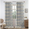 image:imageDriftAway Alexander 80 Blackout Curtains for Living Room 250GSM Pattern Match Thermal Insulated Room Darkening Geo Moroccan Mid Century Grommet Bedroom Drapes 2 Panels 52 Inch by 84 Inch Red GrayB Linen Navy Gray