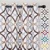 image:imageDriftAway Alexander 80 Blackout Curtains for Living Room 250GSM Pattern Match Thermal Insulated Room Darkening Geo Moroccan Mid Century Grommet Bedroom Drapes 2 Panels 52 Inch by 84 Inch Red GrayG Brown