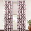 image:imageDriftAway Alexander 80 Blackout Curtains for Living Room 250GSM Pattern Match Thermal Insulated Room Darkening Geo Moroccan Mid Century Grommet Bedroom Drapes 2 Panels 52 Inch by 84 Inch Red GrayG Red Gray